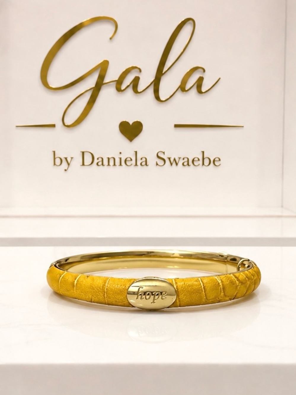 Gala Leather Wrapped Bangle by Daniela Swaebe
